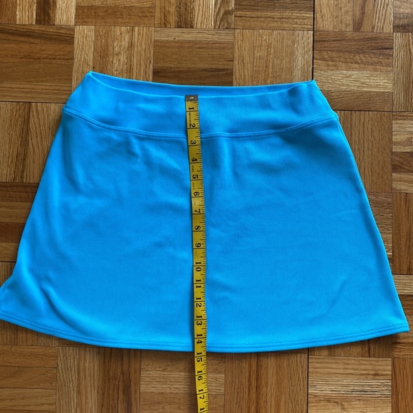 Lands End Aqua A Line Mini Skirt Size Medium Easy Fit EUC - Picture 6 of 6